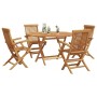 Conjunto de Comedor de Jardín 5 pcs Marrón en Sillas de jardín | Comprar online en Foru.es