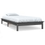 Estructura de cama madera maciza de pino gris 100x200 cm de vidaXL, Camas y somieres - Ref: Foro24-820533, Precio: 108,97 €, ...