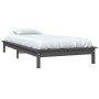 Estructura de cama madera maciza de pino gris 100x200 cm de vidaXL, Camas y somieres - Ref: Foro24-820533, Precio: 108,97 €, ...