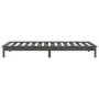 Solid gray pine wood bed frame 100x200 cm by vidaXL, Beds and slatted bases - Ref: Foro24-820533, Price: 107,38 €, Discount: %