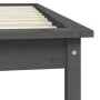 Solid gray pine wood bed frame 100x200 cm by vidaXL, Beds and slatted bases - Ref: Foro24-820533, Price: 107,38 €, Discount: %