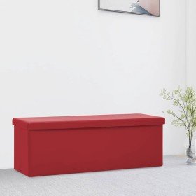 Banco con almacenaje plegable rojo vino tinto PVC en Bancos para recibidores y almacenamiento | Comprar online en Foru.es