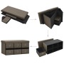 Banco de almacenaje plegable lino sintético marrón 76x38x38 cm en Bancos para recibidores y almacenamiento | Comprar online en F
