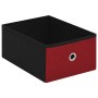 Banco almacenaje plegable lino sintético rojo tinto 76x38x38 cm en Bancos para recibidores y almacenamiento | Comprar online en 