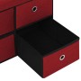 Banco almacenaje plegable lino sintético rojo tinto 76x38x38 cm en Bancos para recibidores y almacenamiento | Comprar online en 
