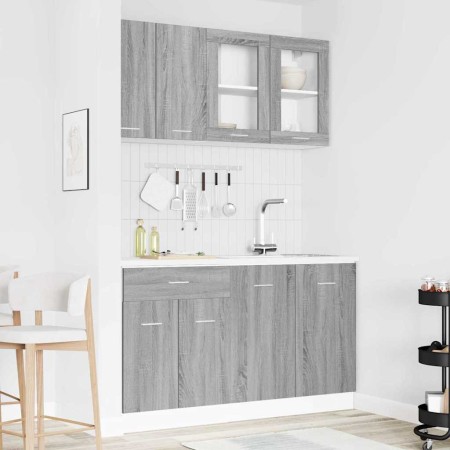 Conjunto de armarios de cocina con cajón Lyon 4 pcs Gris sonoma en Armarios de cocina | Comprar online en Foru.es