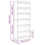 Librería Gris Sonoma 80 x 30 x 198 cm Madera de ingeniería en Librerías y estanterías | Comprar online en Foru.es