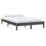 Estructura de cama madera maciza de pino gris 180x200 cm de vidaXL, Camas y somieres - Ref: Foro24-820558, Precio: 143,66 €, ...