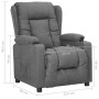 Sillón reclinable de tela gris claro en Sillones | Comprar online en Foru.es