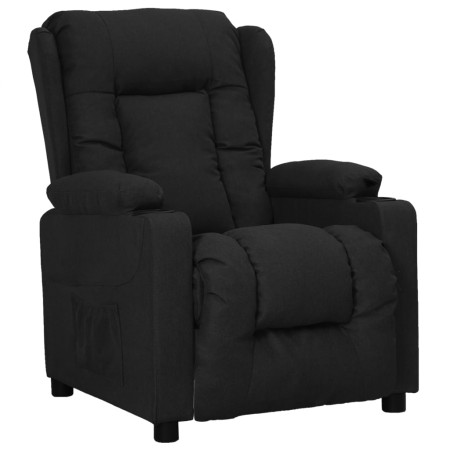 Sillón reclinable de tela negro en Sillones | Comprar online en Foru.es