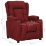 Sillón reclinable de tela rojo tinto en Sillones | Comprar online en Foru.es
