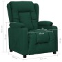 Sillón reclinable de tela verde oscuro en Sillones | Comprar online en Foru.es