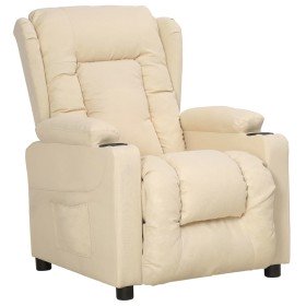 Sillón reclinable de tela crema en Sillones | Comprar online en Foru.es