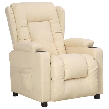 Sillón reclinable de tela crema en Sillones | Comprar online en Foru.es