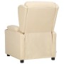 Sillón reclinable de tela crema en Sillones | Comprar online en Foru.es