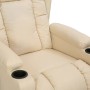 Sillón reclinable de tela crema en Sillones | Comprar online en Foru.es