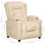 Sillón reclinable de tela crema en Sillones | Comprar online en Foru.es