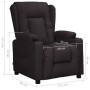 Sillón reclinable de cuero sintético negro en Sillones | Comprar online en Foru.es