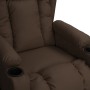 Sillón reclinable de cuero sintético marrón en Sillones | Comprar online en Foru.es