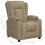Sillón reclinable de cuero sintético color capuchino en Sillones | Comprar online en Foru.es