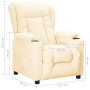 Sillón reclinable de cuero sintético crema en Sillones | Comprar online en Foru.es