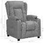 Sillón reclinable de cuero sintético gris en Sillones | Comprar online en Foru.es