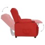 Sillón reclinable de cuero sintético rojo tinto en Sillones | Comprar online en Foru.es