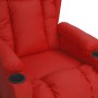 Sillón reclinable de cuero sintético rojo tinto en Sillones | Comprar online en Foru.es