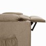 Sillón reclinable de tela gris taupe en Sillones | Comprar online en Foru.es