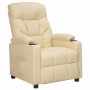 Sillón reclinable de tela crema en Sillones | Comprar online en Foru.es