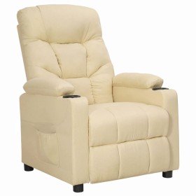 Sillón reclinable de tela crema en Sillones | Comprar online en Foru.es
