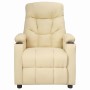 Sillón reclinable de tela crema en Sillones | Comprar online en Foru.es