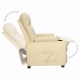 Sillón reclinable de tela crema en Sillones | Comprar online en Foru.es