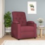 Sillón reclinable de tela rojo tinto en Sillones | Comprar online en Foru.es