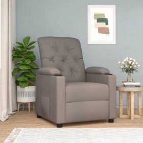 Sillón reclinable de tela gris taupe en Sillones | Comprar online en Foru.es