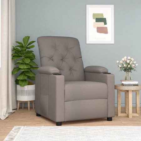 Sillón reclinable de tela gris taupe en Sillones | Comprar online en Foru.es