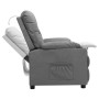 Sillón reclinable de cuero sintético gris en Sillones | Comprar online en Foru.es