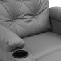 Sillón reclinable de cuero sintético gris en Sillones | Comprar online en Foru.es