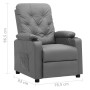 Sillón reclinable de cuero sintético gris en Sillones | Comprar online en Foru.es