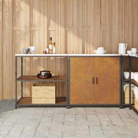 Juego de Almacenamiento de Cocina con estante 2 pcs Oxidado en Armarios de cocina | Comprar online en Foru.es