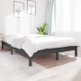 Estructura de cama madera maciza de pino gris 140x200 cm de vidaXL, Camas y somieres - Ref: Foro24-820543, Precio: 106,08 €, ...
