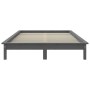 Estructura de cama madera maciza de pino gris 140x200 cm de vidaXL, Camas y somieres - Ref: Foro24-820543, Precio: 106,08 €, ...