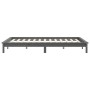 Estructura de cama madera maciza de pino gris 140x200 cm de vidaXL, Camas y somieres - Ref: Foro24-820543, Precio: 106,08 €, ...