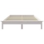 Estructura de cama de madera maciza de pino blanco 160x200 cm de vidaXL, Camas y somieres - Ref: Foro24-820552, Precio: 149,1...