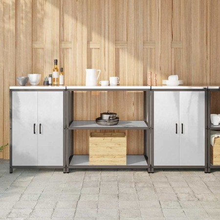 Juego de Almacenamiento de Cocina con estante 3 pcs Plateado en Armarios de cocina | Comprar online en Foru.es