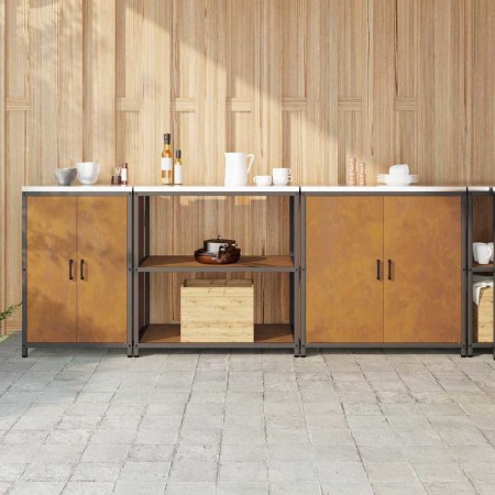 Juego de Almacenamiento de Cocina con estante 3 pcs Oxidado en Armarios de cocina | Comprar online en Foru.es