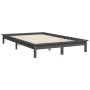 Estructura de cama de madera maciza de pino gris 140x190 cm de vidaXL, Camas y somieres - Ref: Foro24-820588, Precio: 119,52 ...