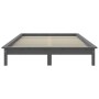 Estructura de cama de madera maciza de pino gris 140x190 cm de vidaXL, Camas y somieres - Ref: Foro24-820588, Precio: 119,52 ...