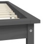 Estructura de cama de madera maciza de pino gris 140x190 cm de vidaXL, Camas y somieres - Ref: Foro24-820588, Precio: 119,52 ...