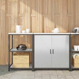 Juego de Almacenamiento de Cocina con estante 2 pcs Plateado en Armarios de cocina | Comprar online en Foru.es